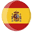 Imagem em formato de crculo com a bandeira da Espanha, no site  utilizada para escolhe o idioma Espanhol.