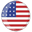 Imagem em formato de crculo com a bandeira dos Estados Unidos, no site  utilizada para escolhe o idioma Ingls.