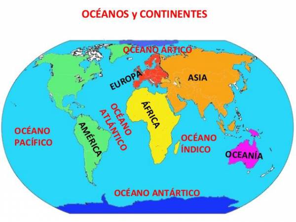 Mapa mundi  Continentes - site efuturo.com.br