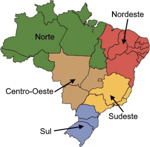"Viajando pelo Brasil: as cinco regiões" 