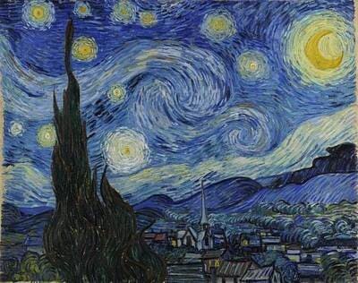 A noite estrelada  Van Gogh   - site efuturo.com.br