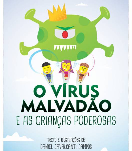 "O Vírus Malvadão e as Crianças Poderosas"  Vamos montar a capa do livro. - site efuturo.com.br
